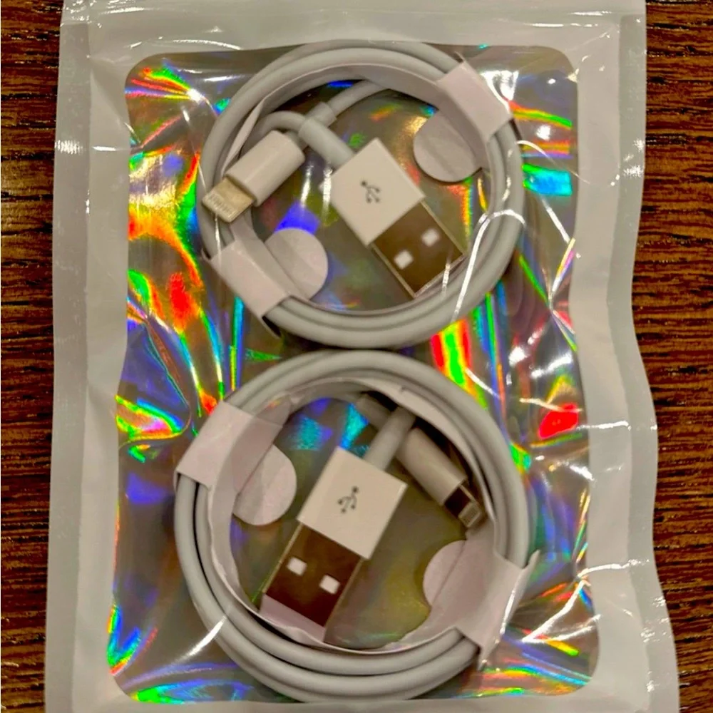 New 2 pack USB 3ft lighting cable for apple